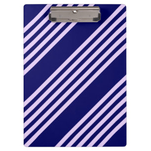 Porte-bloc Lila pourpre et bleu marine motif cinq rayures