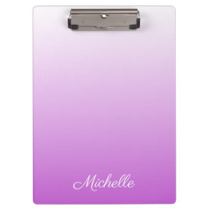 Porte-bloc Lilac violet ombre nom personnalisé