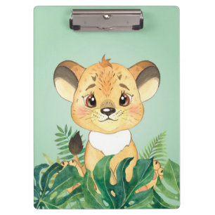 Porte-bloc Lion Bébé Lion Et Feuille