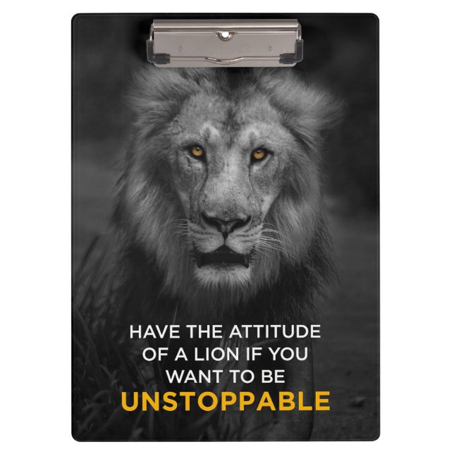 Porte-bloc Lion Motivational Unstoppapy (Devant)
