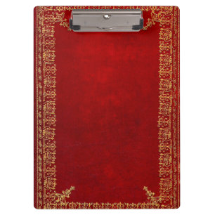 Porte-bloc Livre Rouge Falln Et Or Gild