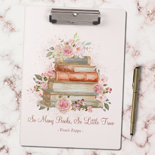 Porte-bloc Livres de citations personnalisées et fleurs de ro