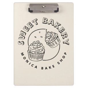 Porte-bloc Logo de boulangerie sucrée vintage