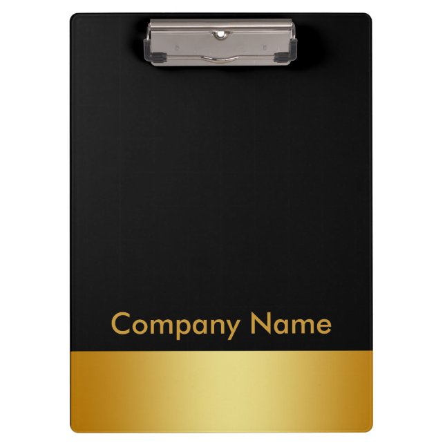 Porte-bloc Logo de Modern Elegant Gold Faux Foil Company (Devant)