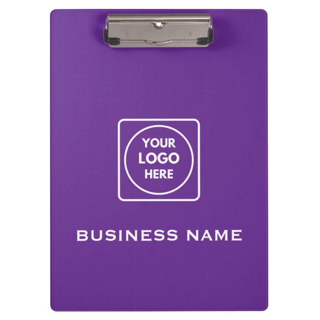 Porte-bloc logo entreprise violet Pro (Devant)