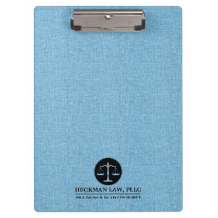 Porte-bloc Logo Justice Tissu Bleu Noir