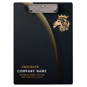 Porte-bloc Logo Lion Élégant Professionnel Personnalisé