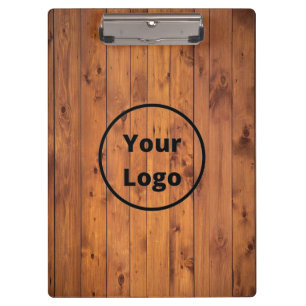 Porte-bloc Logo personnalisé bois brun