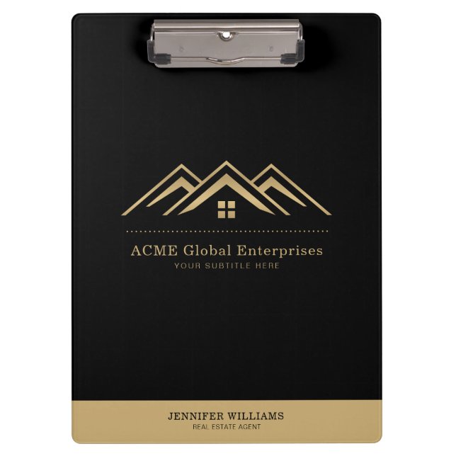 Porte-bloc Logo Promotionnel immobilier moderne (Devant)