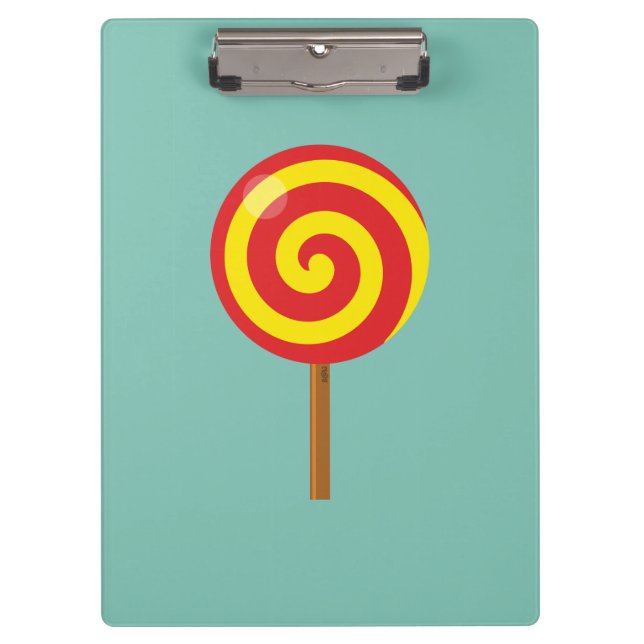 Porte-bloc Lollipop rouge spirale (Devant)