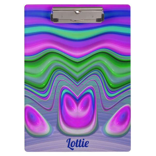 Porte-bloc LOTTIE ~ 3D! Rose, Violet, Vert, Bleu (Devant)