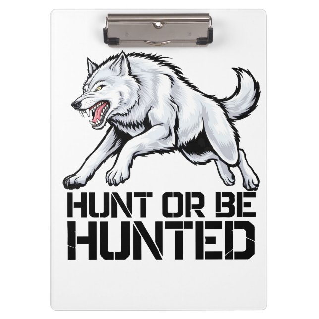 Porte-bloc Loup alpha : chasse ou chasse (Devant)