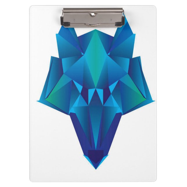 Porte-bloc loup bleu (Devant)