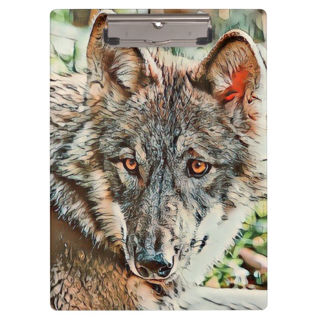 Porte-bloc loup cinglé (Devant)