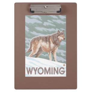 Porte-bloc Loup gris StandingWyoming