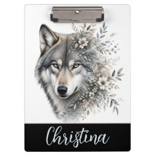 Porte-bloc Loup personnalisé