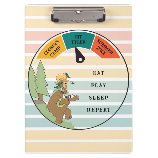 Porte-bloc L'ours des enfants, serpent, chouette Camp Personn (Devant)