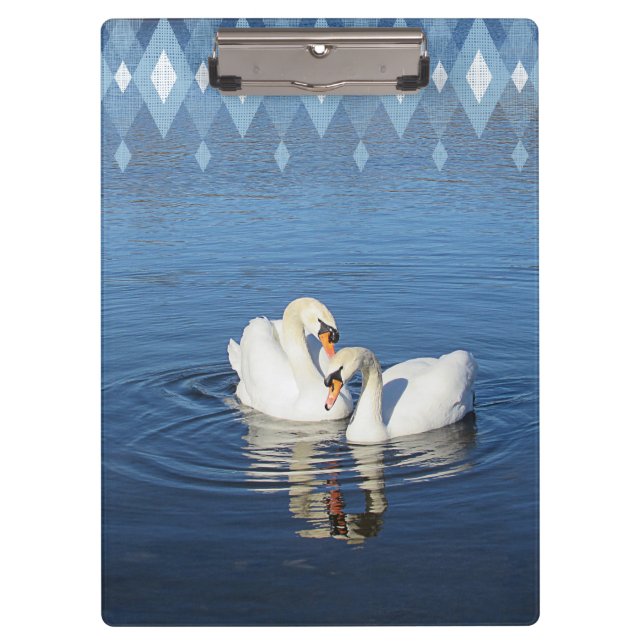 Porte-bloc Love Swans Photographie Porte - bloc bleu (Devant)