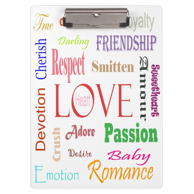 Porte-bloc Love Synonyms par Shirley Taylor (Devant)