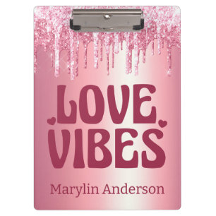 PORTE-BLOC LOVE VIBES VALENTINE PINK PARTIES SCINTILLANT DRIP