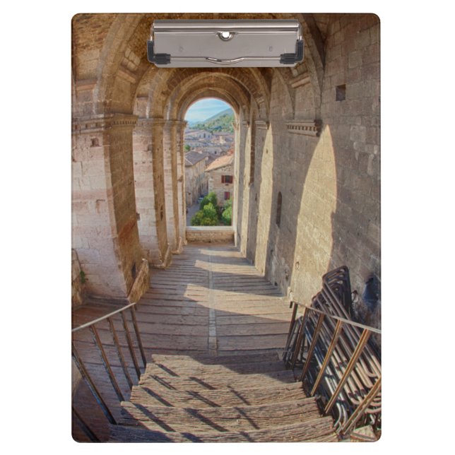 Porte-bloc Lumière du soir sur des bâtiments couverts de fleu (Devant)