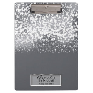 Porte-bloc Lumières Argentées Brillantes Chic Glam Personnali