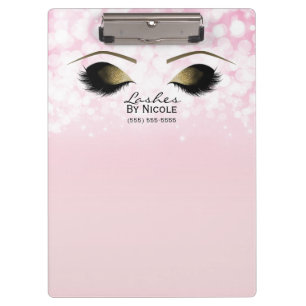Porte-bloc Lumières roses Maquillage doré Yeux Cils Personnal