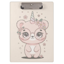 Lunettes Fleuries Personnalisées Ourson Licorne Ka