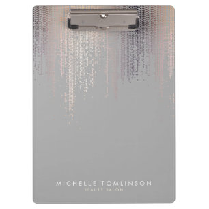 Porte-bloc Luxe Blush Confetti Pluie Motif Gris