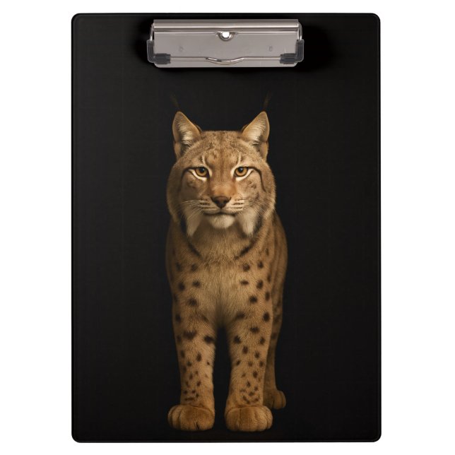 Porte-bloc Luxe Noir 4, Lynx silencieux (Devant)