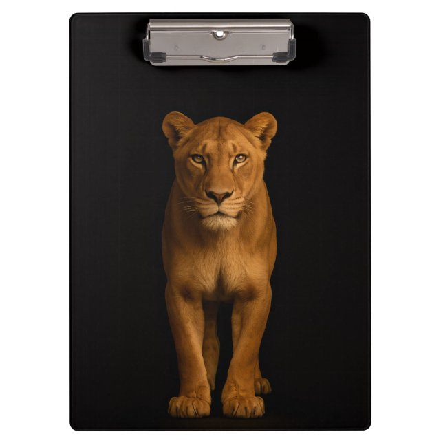 Porte-bloc Luxe Noir 4, Noble Lionne (Devant)