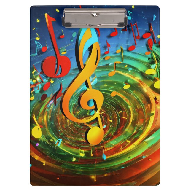Porte-bloc Ma mélodie préférée : notes de musique et paroles  (Devant)