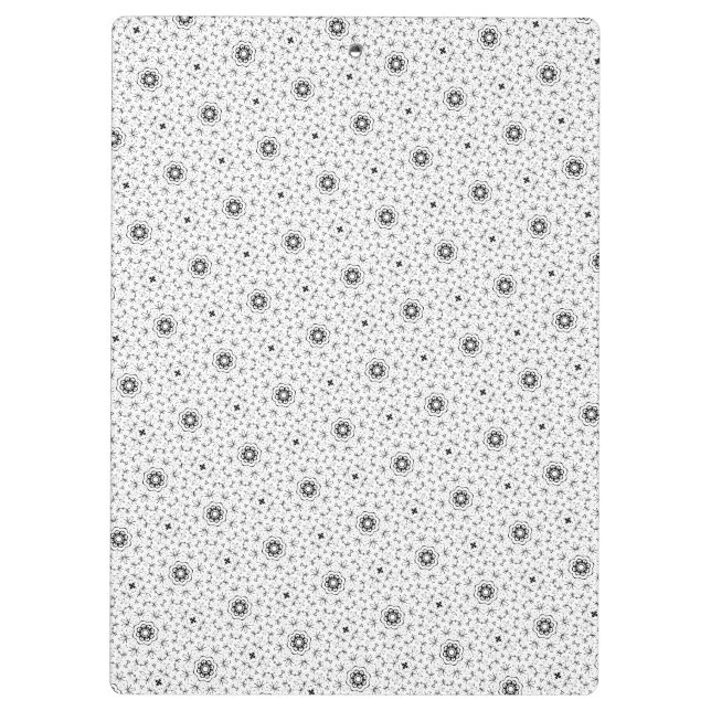 Porte-bloc Maacah001 B&W grille abstraite de doodle (Dos)