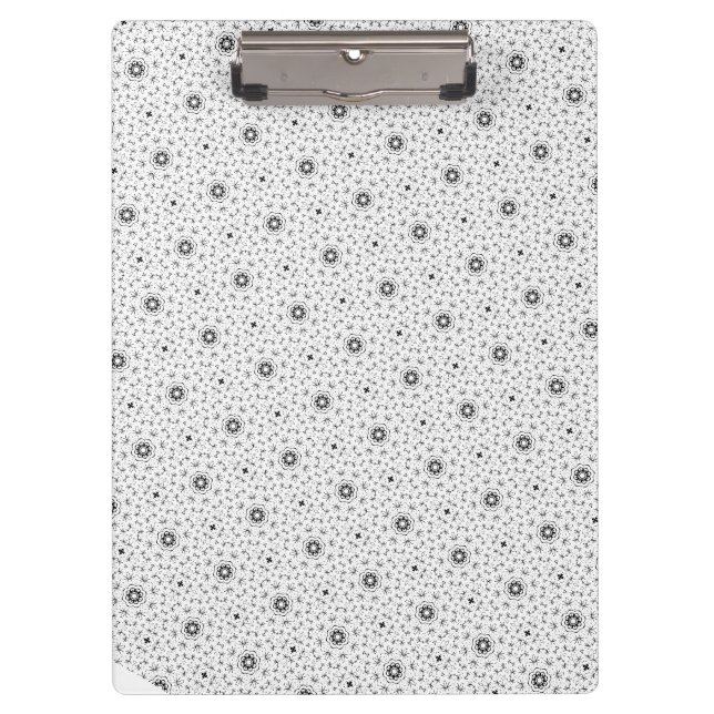 Porte-bloc Maacah001 B&W grille abstraite de doodle (Devant)