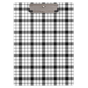 Porte-bloc MacFarlane tartan noir blanc plaid