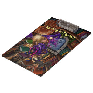 Porte-bloc Magie dans la bibliothèque 'La lecture est magique