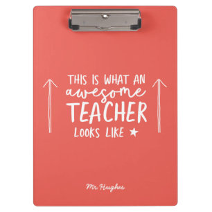 Porte-bloc Magnifique enseignant typographie moderne cadeau r