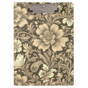 Porte-bloc Magnifique motif floral sépia vintage
