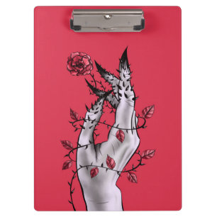 Porte-bloc Main Horreur avec Imaginaire foncé gothique Rose