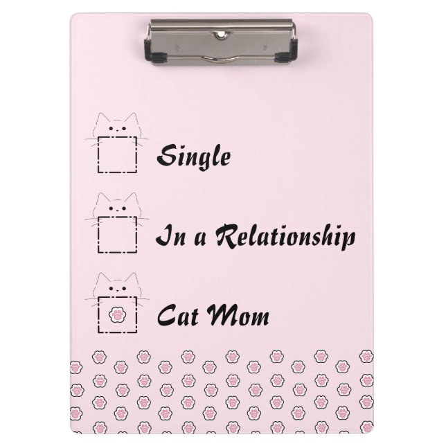 Porte-bloc Maman Chat Chaton Mignon Patte Rose (Devant)