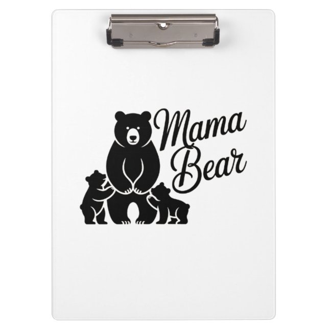 Porte-bloc Maman Ourse avec Oursons Famille d'Ours Mignonne (Devant)