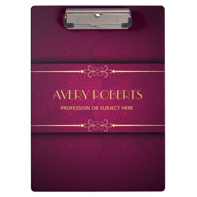 Porte-bloc Mandala Crimson classe Elegant Professionnel (Devant)