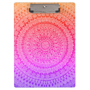 Porte-bloc Mandala d'art original multicolore 