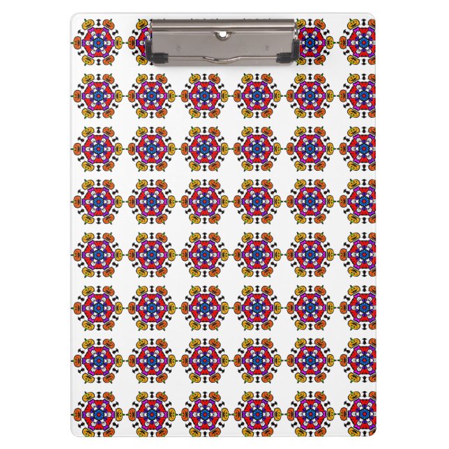 Porte-bloc Mandala de citrouille d'Halloween (Devant)