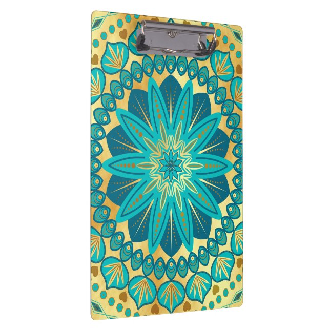 Porte-bloc Mandala Fleur Or Bleu (Swatch)