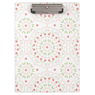 Porte-bloc mandala floral pêche
