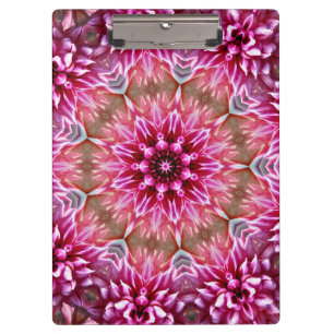 Porte-bloc Mandala géométrique motif fleur rose-67545