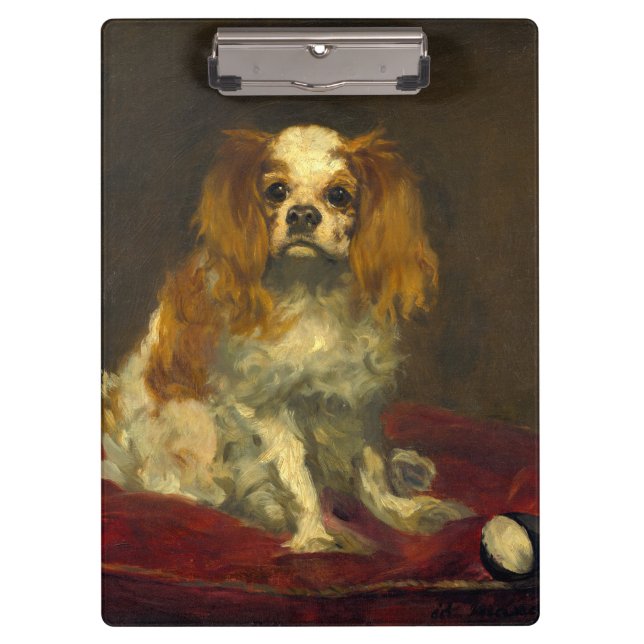 Porte-bloc Manet A King Charles Spaniel (Devant)