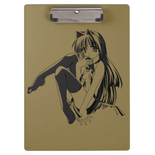 Porte-bloc Manga, Chatte Neko Furry Kawaii Loli