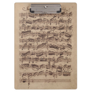 Porte-bloc Manuscrit Bach Musique Feuille Antique